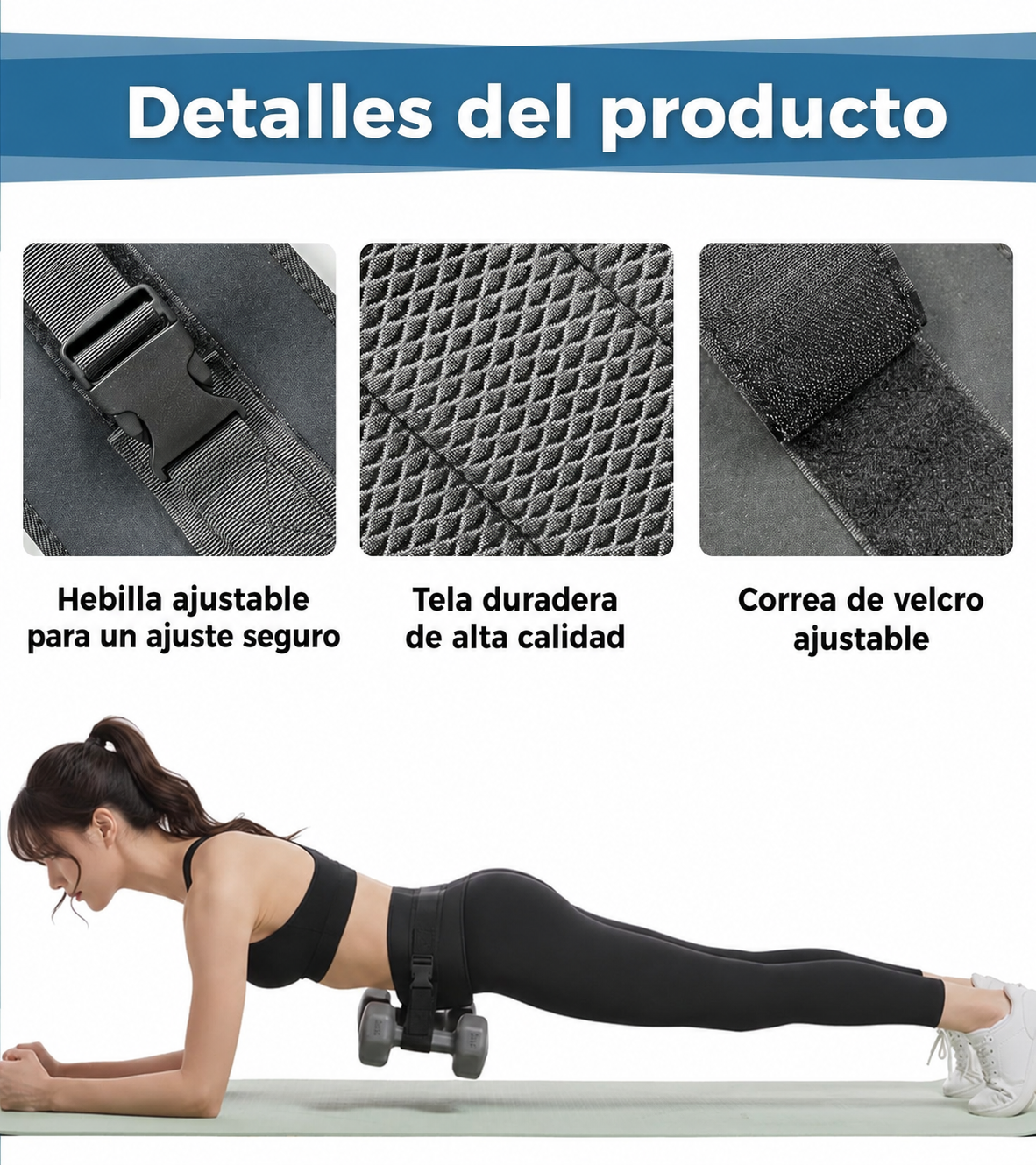 Cinturón de Hip Thrust Ajustable